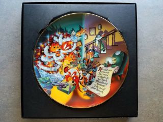 Warner Brothers Looney Tunes Christmas Plate 1996,  Numbered Bugs,  Daffy,  Yosemite