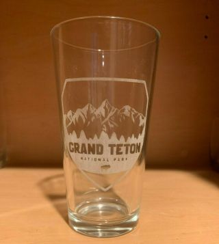 Laser Engraved National Park Pint Glass - Grand Teton National Park