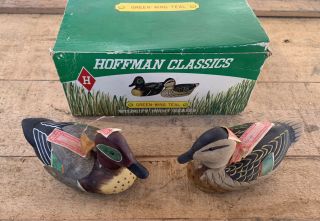Vintage Hoffman Decanters Wildlife Decoy Series Green - Wing Teal Whiskey Bourbon