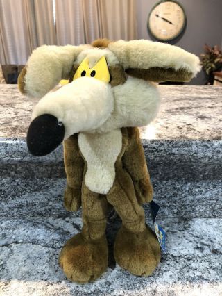 Vintage 1997 Wile E.  Coyote Exclusive Six Flags 12” Plush Nwt Nos Rare