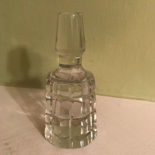 Vintage Clear Crystal Heavy 4.  5 " Faceted Bottle Decanter Stopper