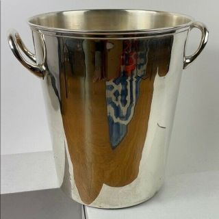 Silver - Toned Wine/champagne/ice Bucket W/ Handles