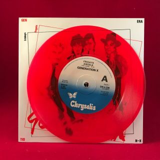 Generation X Fridays Angels 1979 Uk 7 " Red Vinyl Single Billy Idol