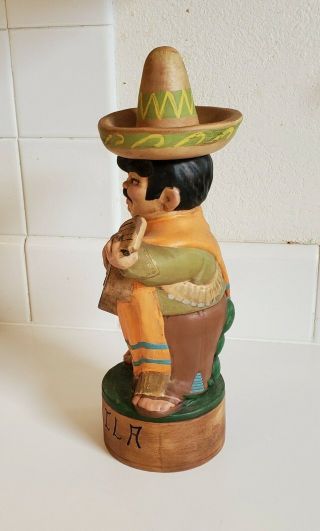 Alberta ' s Ceramic Mexican Decanter Hand Painted Empty Vintage Drink Figure 3