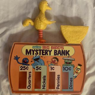 1986 Sesame Street “big Bird’s Mystery Bank By Ideal Complete No Box
