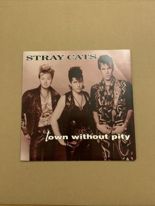 Stray Cats Rare 1991 Aust Only 7 " Oop L/edit P/c Single " Town Without Pity "