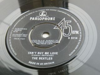 THE BEATLES 1964 UK 45 CANT BUY ME LOVE IN ORIG SLEEVE 3