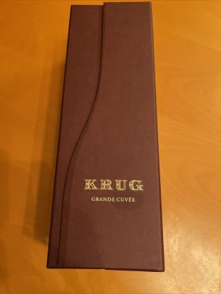 Krug Grande Cuvee Brut France Empty Wine/champagne Gift Box Burgundy