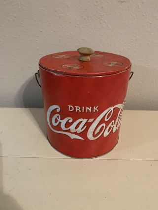 Vintage Coca Cola Aluminum Ice Bucket 71/2” Tall 2