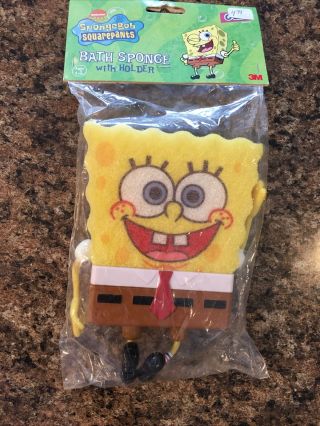 Spongebob Squarepants Bath Sponge With Holder