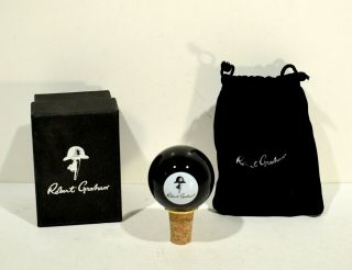Robert Graham Bottle Decanter 8 Ball Stopper W/ Box & Bag