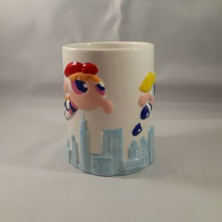 Vintage Cartoon Network Powerpuff Girls Ceramic Cup Holder 2000 Rare