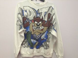 Warner Bros Looney Tunes Taz Tazmanian Devil Sweater Size Xl