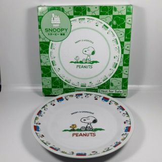 Snoopy & Woodstock Peanuts Pocelain Dish Plate Box Japan 7.  5 In Charm Limited