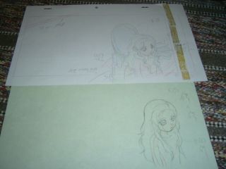 HELL GIRL JIGOKU SHOUJO Anime Genga Cel Sketch Set AI ENMA 2 pgs 2