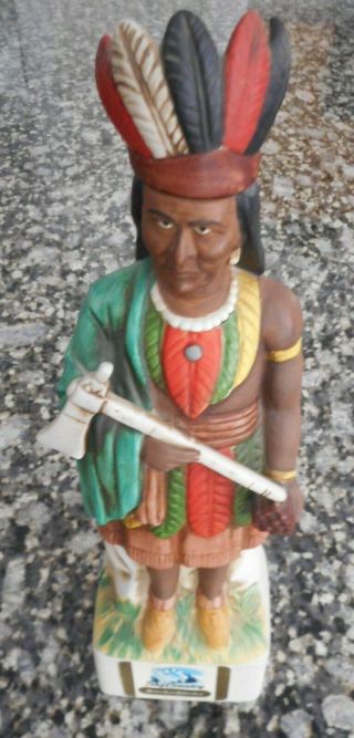 Great 1974 Ski Country Empty Decanter - Cigar Store Indian - Golden Co.  Phoenix