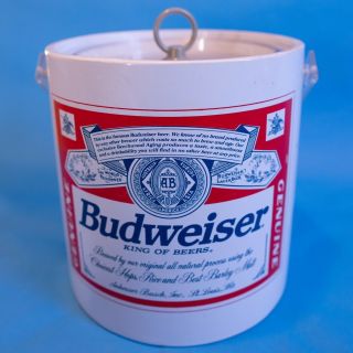 Budweiser King Of Beer Ice Bucket Cooler | With Lid & Handle