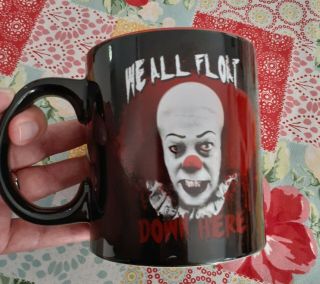 Pennywise It We All Float Down Here Tim Curry Coffee Mug 20oz Horror