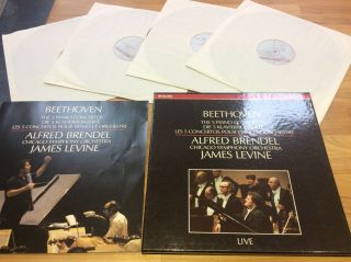 Beethoven 5 Piano Concertos Brendel Levine 4 Lp Box Philips Digital Classics