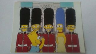 Matt Groening The Simpsons Bart Marge And The Palace Guards Postcard Christies