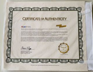 FLASH GORDON Animation Cel 1 Filmation Certificate Of Authenticity 2