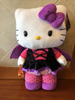 Hello Kitty Door Greeter Halloween Bat Plush 24 " Two Foot Tall Stands On Own