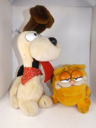 Vintage Dakin Garfield And Odie Stuffed Plushes 1981