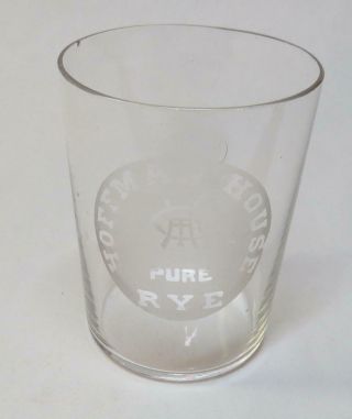 Antique Etched Advertising Shot Glass - HOFFMAN HOUSE PURE RYE 3