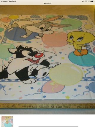 Looney Tunes Baby Sylvester Tweety Bird Bugs Bunny Fabric Panel Or Quilt Top