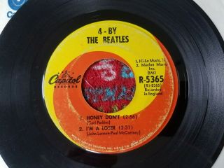 The Beatles Ep Record Capitol 4 By The Beatles 1965