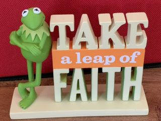 Kermit The Frog " Take A Leap Of Faith " Figurine • Hallmark • Muppets • 2014 •••