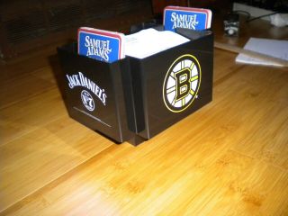 Jack Daniels Whiskey / Boston Bruins Napkin Holder 7 1/2 " X 6 " X 5 /2 "