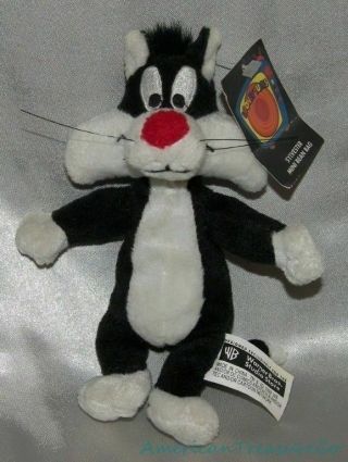 Rare 1999 Warner Bros Studio Store Looney Tunes Sylvester Mini Plush Beanie