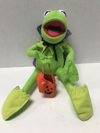Vintage Kermit The Frog 15” Plush Halloween Nanco Poseable Arms Jim Henson