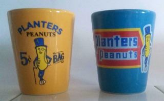 Up4bid Set Of 2 Planters " Mr Peanut " 1 1/2 Oz.  Shot Glasses