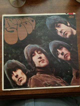 The Beatles Rubber Soul Capitol Mono 1st Press 1965 T - 2442 Lp Vinyl (vg,  To Ex)
