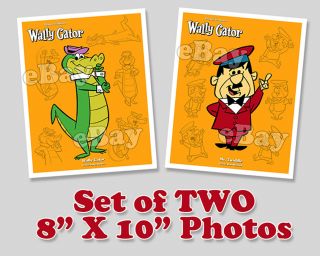 Rare Set Of 2 Wally Gator Cartoon Color Tv Photos Hanna Barbera Studios