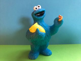 Vintage 1997 Tyco Sesame Street Cookie Monster 3 " Plastic Figure Jim Henson