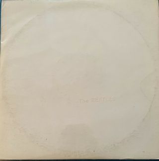 The Beatles White Album Vinyl Raised Letter/no Cover Number Circa 1972 Apple Vg -