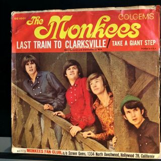 The Monkees Last Train To Clarksville 1966 1st Press 7 " 45rpm Vinyl=nm Cover=vg,