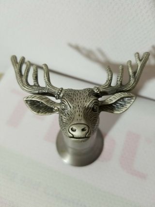 Jagermeister Pewter/metal Deer Head Shot Glass Buck Stag Vintage