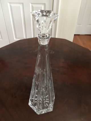 Unique 24 Lead Crystal Decanter With Stopper From Poland