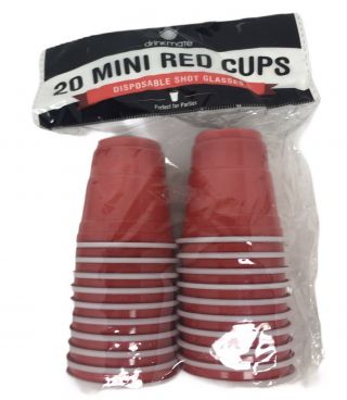 Mini Red Solo Cup Shot Glasses 60 Count jello shots party 2 Oz Individual 3