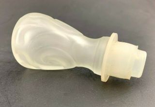 Vintage Frosted Glass Stopper For Wine Decanter Or Cruet Rubber End