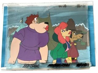 Production And Hand Painted Background Cel M - U - S - H Filmation Studios.