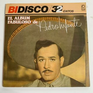 Pedro Infante,  El Album Fabuloso,  32 Exitos Bi Disco,  1984 Mexican Double Lp
