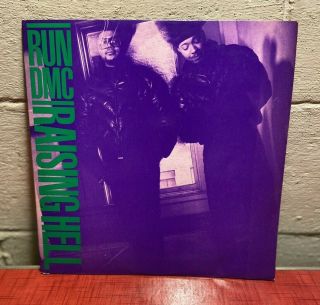 Run Dmc Raising Hell - Lp Vinyl,  Nm/ex Purple/red Cover Hip Hop Us 1986 Profile