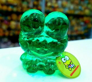 Very Rare Japan Sanrio Acrylic Crystal Keroppi Frog Figure
