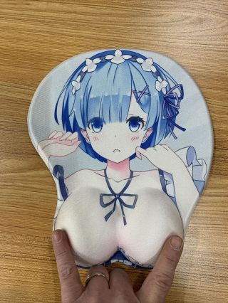 Anime Girl Re:zero Rem Oppai 3d Mouse Pad Gaming Playmat Wrist Rest