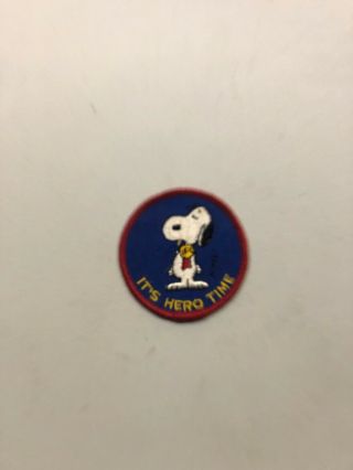 Snoopy Embroidered Patch Its Hero Time Insignia